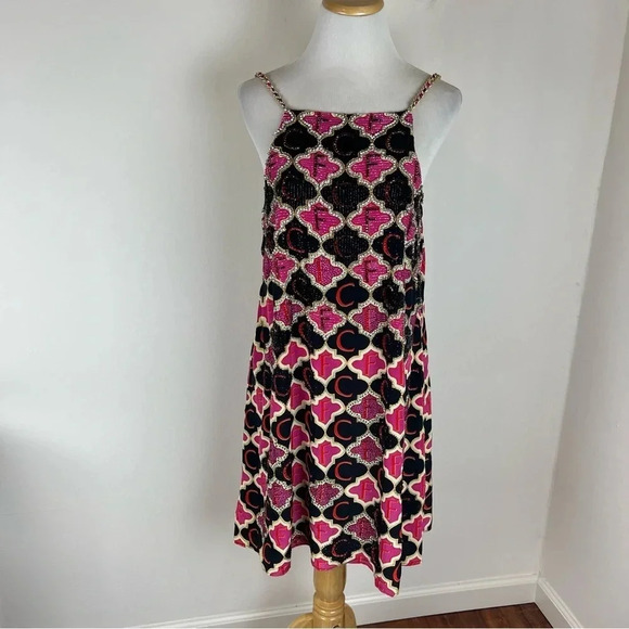 NWT Camilla Embellished Silk Shift Dress Wild and Running - Picture 2 of 14